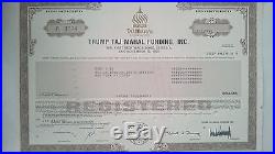TRUMP Taj Mahal Casino Funding, signature of Donald and Robert Trump