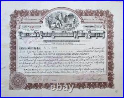 Tamarack & Custer Consolidated Mining Co.' 1920s Stock Certificates- 100 PIECES