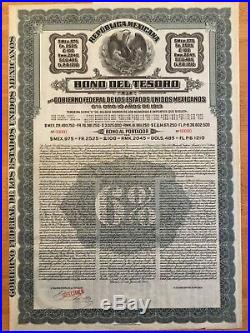 Tesoro 975 Republica Mexicana Bono del Tesoro £100 1913