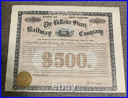 The Bellaire Street Railway Company Bond-1888, West Virginia