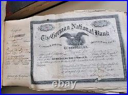 The German National Bank of Newport Kentucky KY 600 Total Stocks 1882-1908