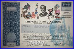 The Walt Disney Company stock certificate share