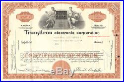 Transitron Electronic Corporation David Bakalar transistor stock certificate