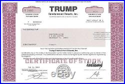 Trump Entertainment Resorts Inc. 2009 Common Stock Certificate