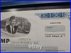 Trump Hotels & Casino Resorts, Inc. 2002 Stock Certificate Framed double glass