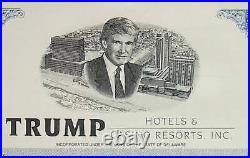 Trump Hotels & Casino Resorts Inc, Original and Rare Issued Stock Certificate fr