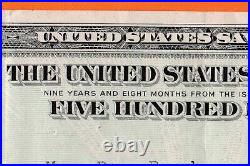 U. S. Savings Bond $500.00 D 34 902 109E pres. Wilson AUG 4, 1955, ILLINOIS