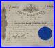 UK 1853 Share Certificate Oriental Bank Royal Charter 25 Sterling Bond Loan