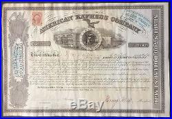 USA 1865 American Express 500 $ Signed WELLS FARGO HOLLAND Bond Share Stock