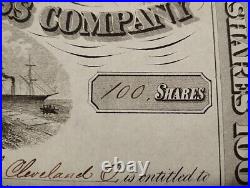 USA 1869 American Merchants Union Express $ 100 Dollars Bond Loan Stock Share