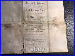 USA Leavenworth Galveston Rail Road Bond 1899 1000.00 In 1 Piece Several Tears