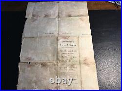 USA Leavenworth Galveston Rail Road Bond 1899 1000.00 In 1 Piece Several Tears