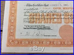 Union Copper Land And Mining Company Michigan Stock Certificate 1939 Orange