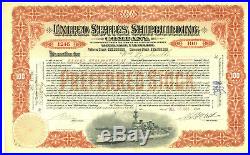 United States Shipbuilding Company. Stock Certificate 1902