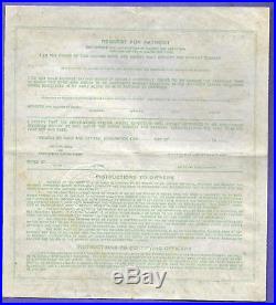 United States War Savings Bond Series E $25.00, APR 30,1943, DEFENSE BOND