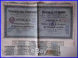 VERY RARE! 2 X BANQUE d'ORIENT WITH STAMP CONSUL GREEK IN PARIS