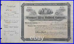 VERY Rare 1896 New Jersey Whippany River Railroad Company Stock #15 NJRR