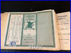 VINTAGE BOOK OF 25 Elkenhorn Investment Company Stock Certificates 1935-1936