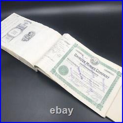 VTG 1946 Dayrock Mining Co Stock Certificate Book Idaho 250 Certificates Silver