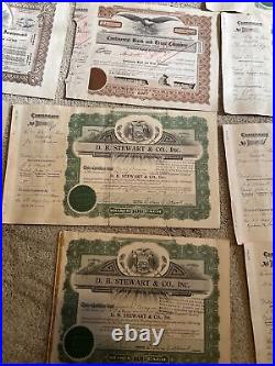 Various Vintage Stock Certificates 1916-1945 (17)