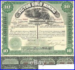 Victor Gold Mining Company Limited (cripple Creek Co). 1895 Stock Certificate
