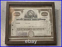 Vintage 1968 Allied Stores Corporation 25 Share Stock Certificate C0307511 Frame