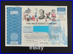 Vintage 2002 The WALT DISNEY COMPANY Issued Stock Certificate 1 Share EISNER