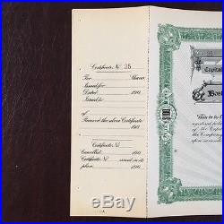 Vintage Boston Red Sox American League Stock Certificate 1901 #35