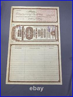 Vintage Insull Utility Investments, Inc. 10 Year 6% Gold Bond $1000