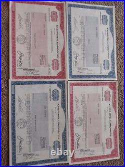 Vintage Kaiser Steel Corporation Lot of 4 stock certificates