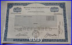 Vintage Kaiser Steel Corporation Lot of 4 stock certificates