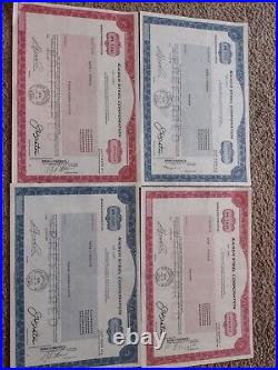 Vintage Kaiser Steel Corporation Lot of 4 stock certificates