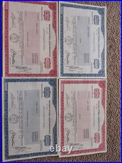 Vintage Kaiser Steel Corporation Lot of 4 stock certificates