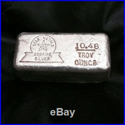 Vintage Star Metals Silver Bar Rough Pour 10.48 Oz Stamped Bar. 999 Fine Silver