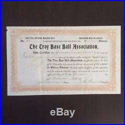 Vintage Stock Certificate Troy New York Base Ball Association League Minors 1905