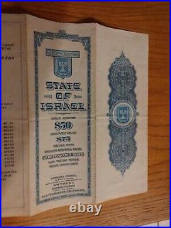 Vtg 1953 State Of Israel Bond Certificate