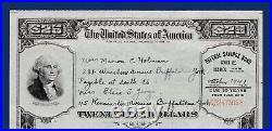 WAR DEFENSE Savings Bond OCT 1941 Series E $25.00 SCHWAN # 221 b TOP PERFORATION