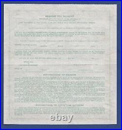 WAR DEFENSE Savings Bond OCT 1941 Series E $25.00 SCHWAN # 221 b TOP PERFORATION