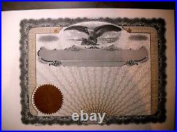 WHOLESALE Vintage Blank Stock Certificate RESALE Lot of 100 Eagle Mancave Cool