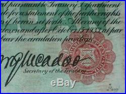 WWI U. S. $50 Fifty Dollar Fourth Liberty Loan 4 1/4% Gold Bond 1933 1938, RARE