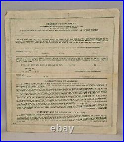 WWII $25 SAVINGS BOND SERIES'E' VF WithTREASURY FORM