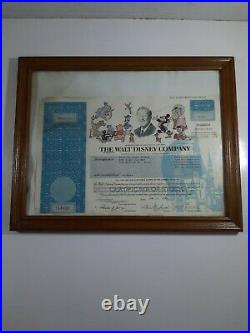 Walt Disney Corporation DIS Common Stock Certificate IssuedJune 22 1992 1 Share