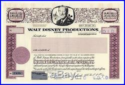 Walt Disney Productions Stock Certificates withMickey Mouse in vignette