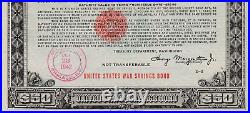 War Savings Bond 1943 Series E $50.00 SCHWAN # 227b JEFFERSON L21284144E