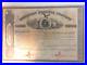 Wells & Fargo Sign American Express Stage Coach Delivery 1862 Stock Certificate