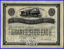 Wheeling Terminal Railway Company Stock Certificate West Virginia & Ohio