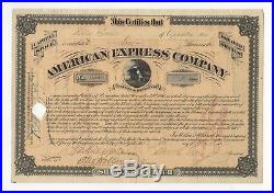 William G. Fargo American Express Co Stock Certificate