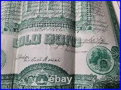 Yavapai County 1886 Railroad Bond Arizona Territory $1000 30 Year Gold Homer Lee