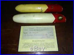 Zane Grey Author Fisherman signed Bank Check & South Bend Teaser Tuna Lure Pair