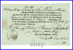Zubußschein 1837 Bergamt Neustadt an der Oder Fundgrube Prometheus Wertpapier